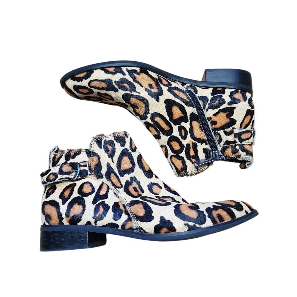 Blondo waterproof Tami leopard print ankle booties boots 7.5